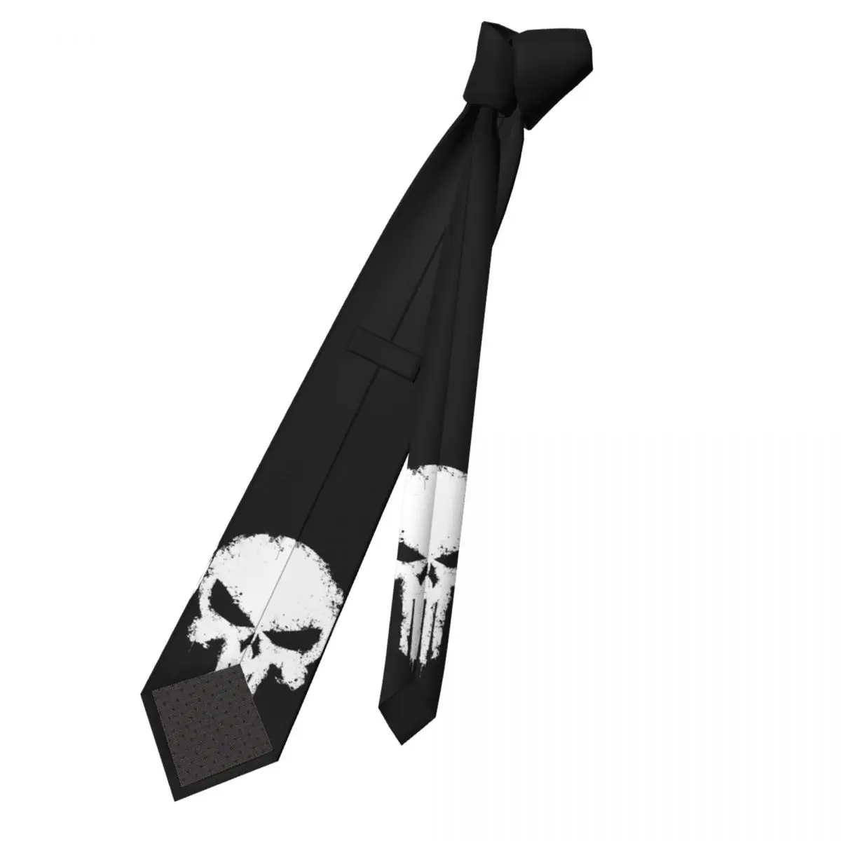 Skull Neckties Men Women Polyester 8 cm Punisher Neck Tie for Men Silk Narrow Suits Accessories Gravatas Wedding Cosplay