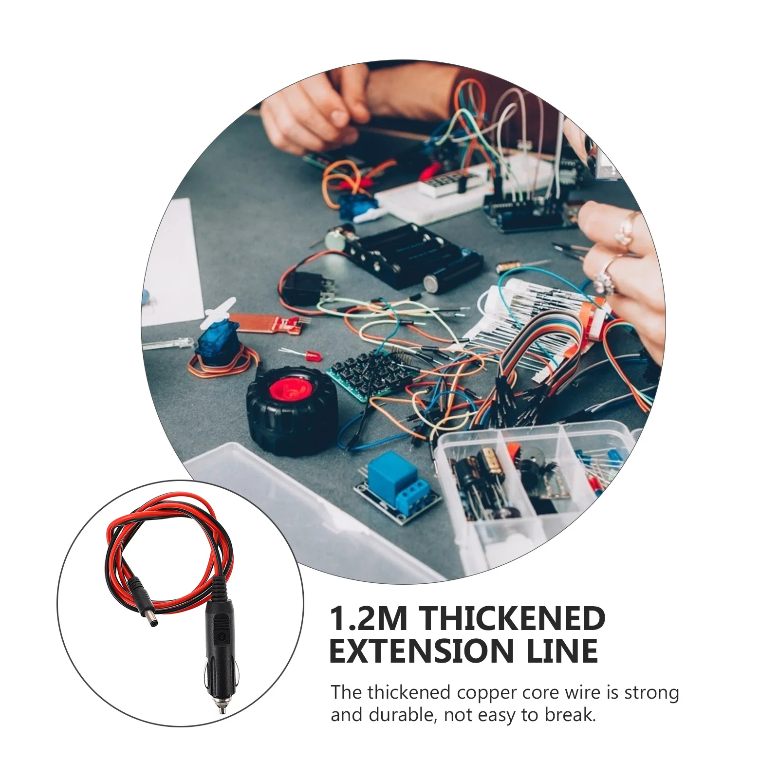 

Car Cigar Lighter Conversion Cable 12m Sturdy Trustworthy Tool Multiple Jobs Portable Easy Receive Long Time Use Dc Power