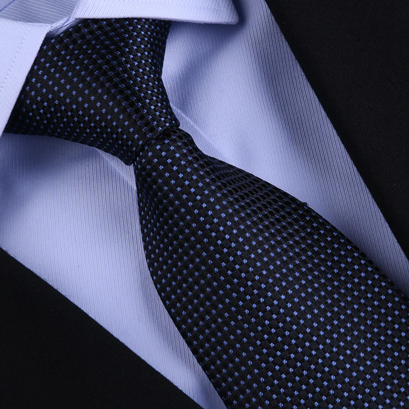 NeckTie Men Business Wedding Silk Tie 8cm Professional Dot Work Fashion