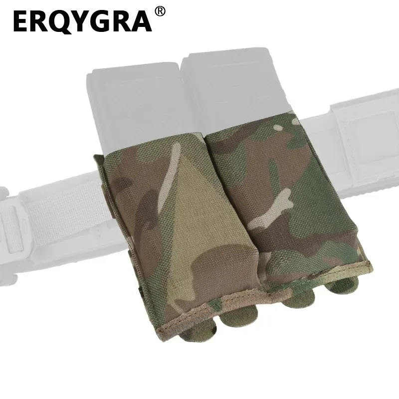 ERQYGRA Tactical Double Pouch Mag 5.56mm Lightweight Elastic Hunting Equipment CS Shooting Molle System Paintball Accessories