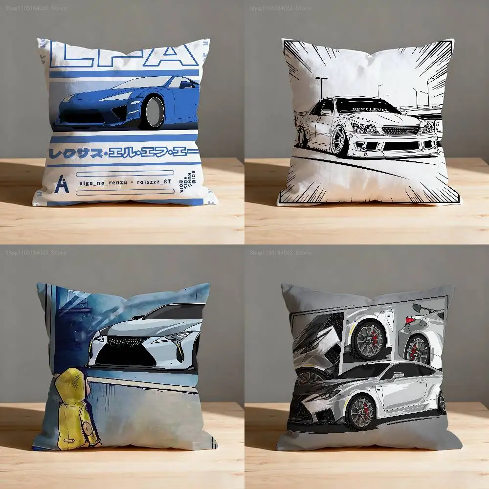 

Cool Car L-LexusESES Pillow Case For Sofa Decor Car Office Room Printing Cushion Cover Decorations and Protector