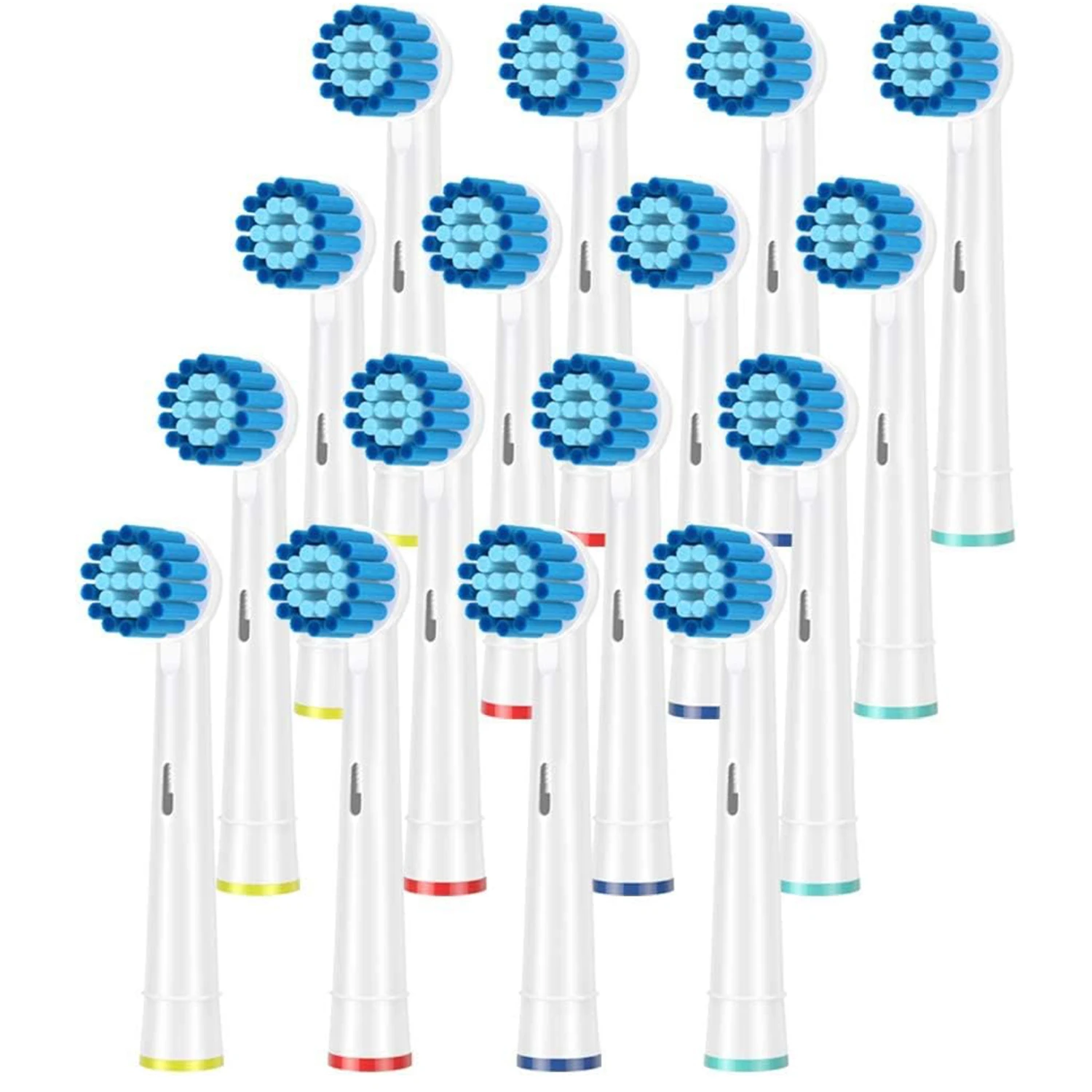 4/8/16 Pack Sensitive Gum Care Replacement Brush Heads Compatible with Oral b Braun Electric Toothbrush,White