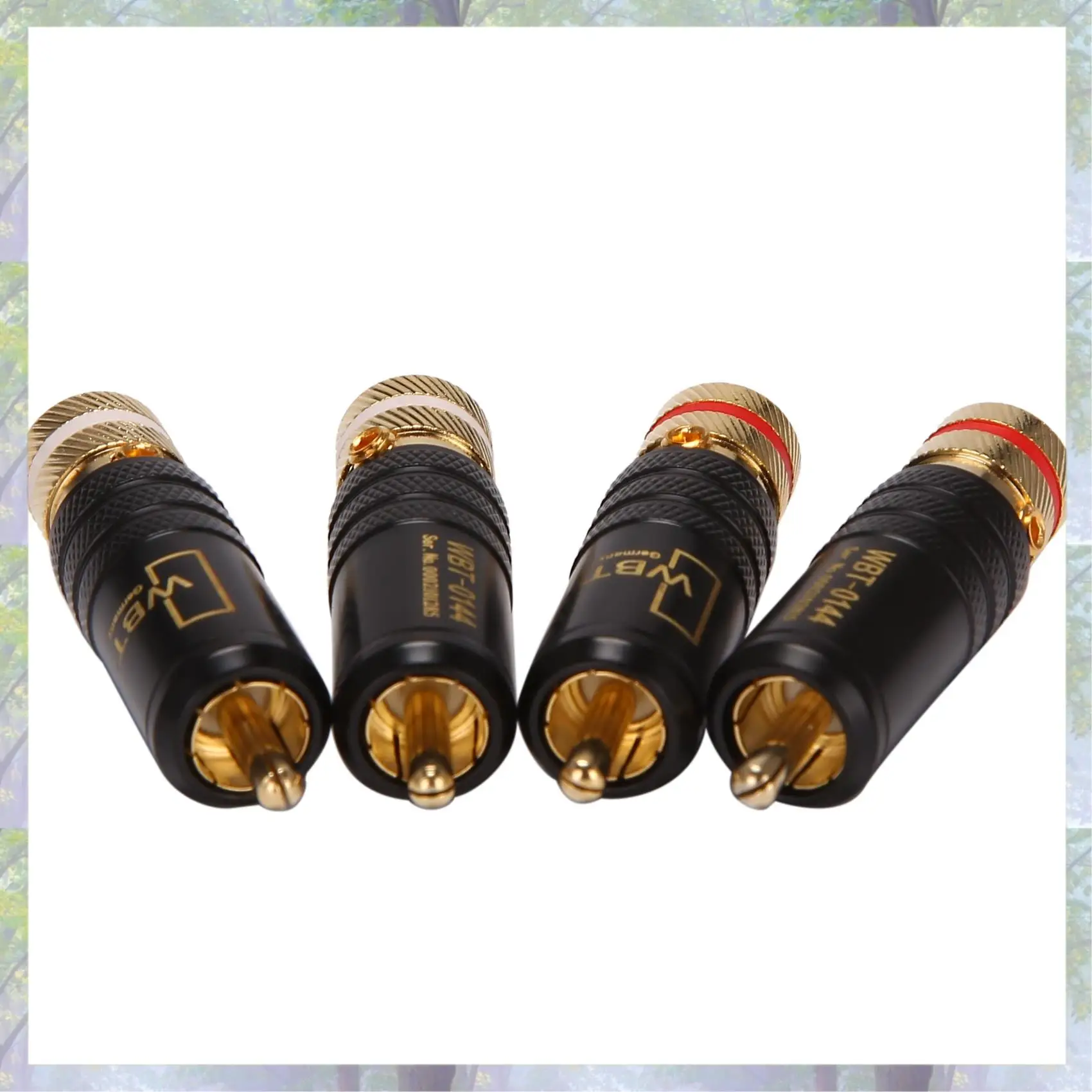 T82C Hot Sale-4Pcs Rca Locking Plugs Audio Video Connectors