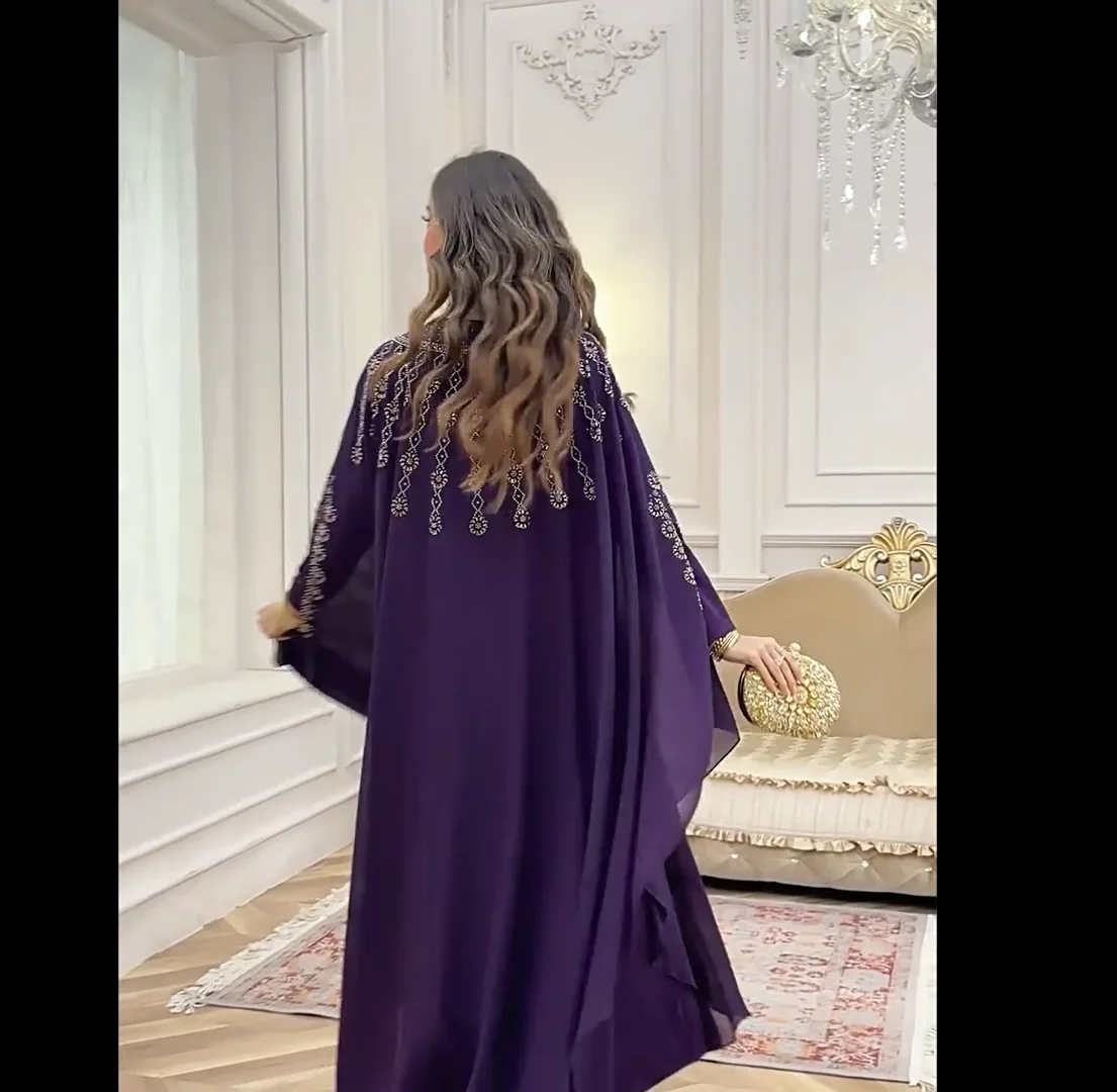

Ид Мусульманские комплекты для женщин Вечернее платье Дубай Абая Турция Кафтан Kebaya Djellaba Jalabiya Ramadan Ислам Одежда Кафтан