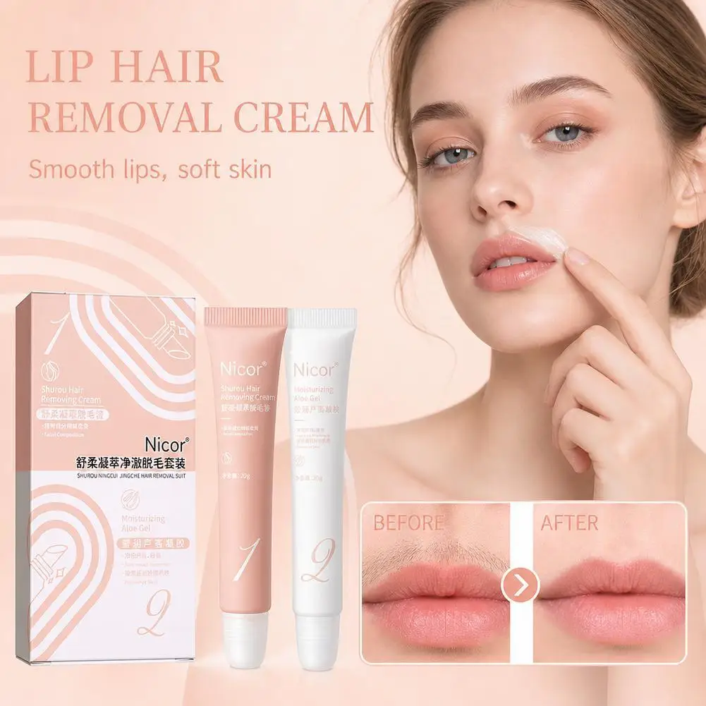 Effective Painless Hair Remover For Lip Face Arm Armpit Leg Long-Lasting Soothing Hydrating Soothing Epilator Cream For MenWomen