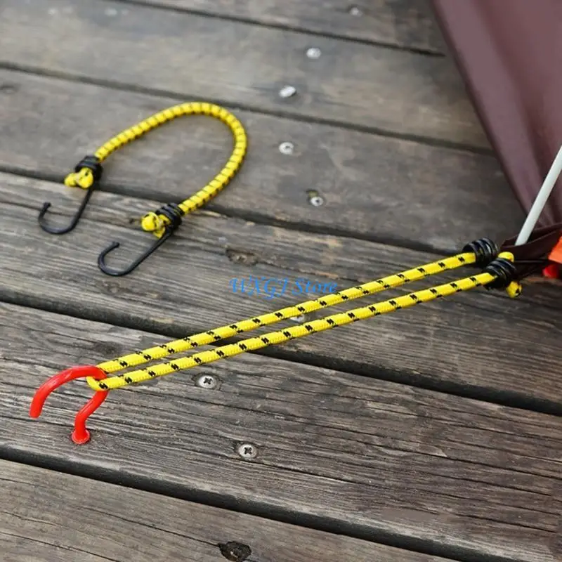 37JE Bungee Cords with Hooks Universal Bundling Belts Fastening Luggage Rope Straps