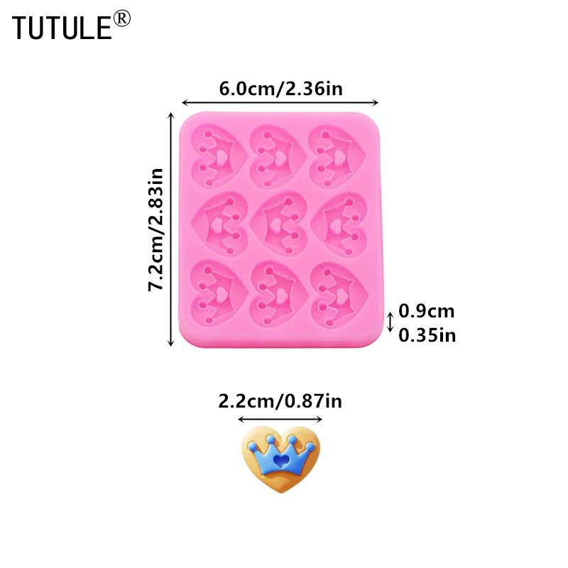 Crown-Shaped Silicone Mold, Ideal for DIY Birthday Cake Decorations, Wedding Candies, and Making Chocolate and Resin Accessories