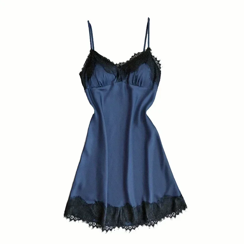 

Very Sexy Night Woman Nightie Lace Edge Dresses Sleepwear Women's Night Dress Spaghetti Strap Sleep Dress Women's Pajamas Dress