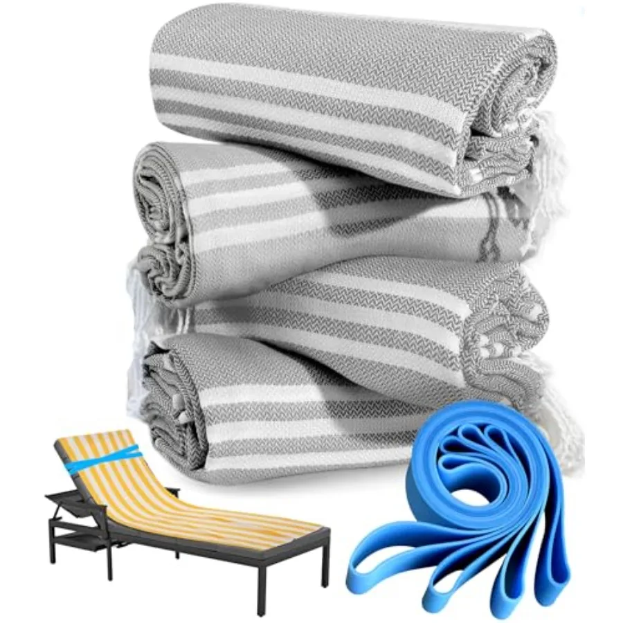 

Packs Turkish Beach Towel Bathroom Bath Towels Set Bulk Soft Cotton Extra Large Sand Resistant Fast Drying Compact Packable Lig