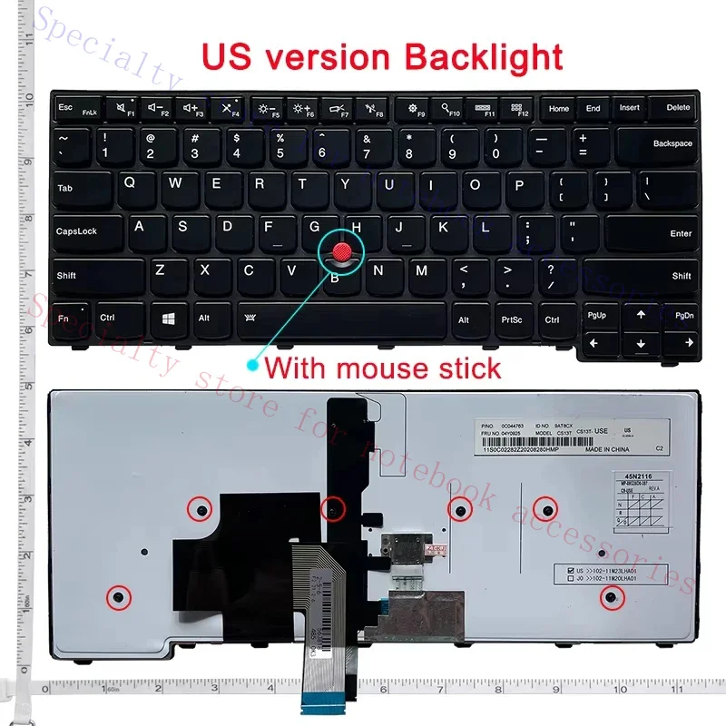 US English NEW Laptop Keyboard For Lenovo IBM Thinkpad E431 E440  L440 L450 L460 L470 T431S T440 T440P T440S T450 T450S T460