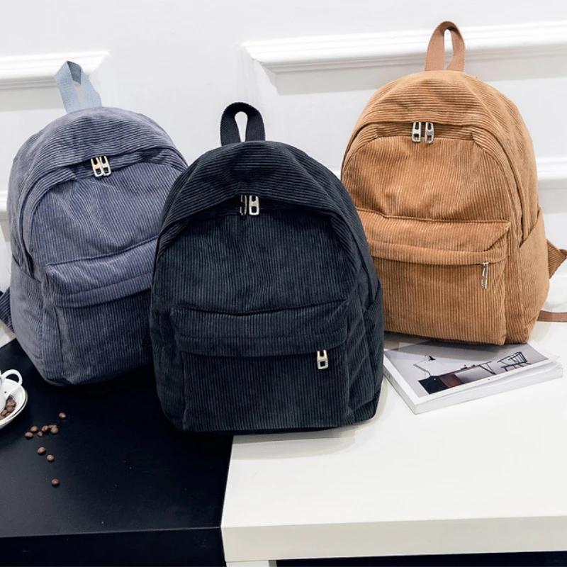 Corduroy Bag Outdoor Trendy Student Backpack Kids Backpacks for Boy Designer Bags School Bag Class Bags for Girl Mochila Рюкзак