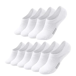 5/10/20 Pairs Women's White No Show Socks, Comfortable, Breathable, Moisture-Wicking, Athletic Style, Durable Support