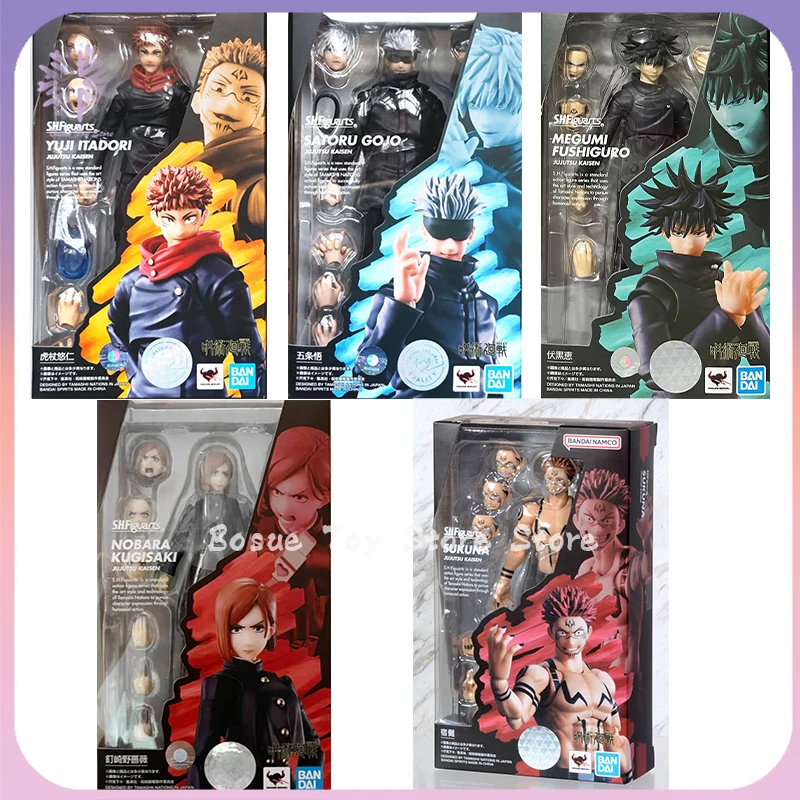 Bandai Shf Jujutsu Kaisen Anime Figure Itadori Yuji Fushiguro Megumi Satoru Gojo Ryomen Sukuna Collection Figure Gifts