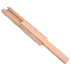 Solid Wood Slide Rail Bottom Mount Glides Drawer Center Guide Track with Wooden Guides