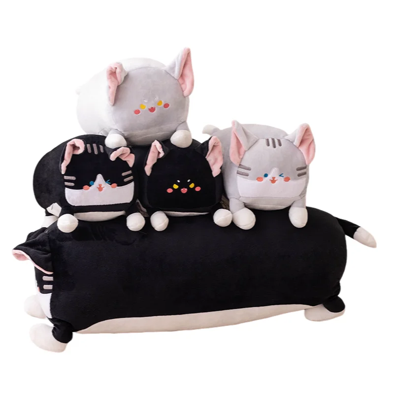 

55/75CM Funny Creative Big Ear Cat Soft Plush Cushion Long Pillow Sofa Decoration Girls Kids Birthday Christmas Presents