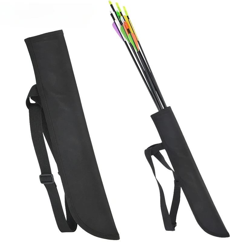 

1 шт., детский держатель для колчана со стрелами для стрельбы из лука, задняя сумка на плечо, чехол для стрелы, вмещает 12 стрел для стрельбы, охотничьих аксессуаров