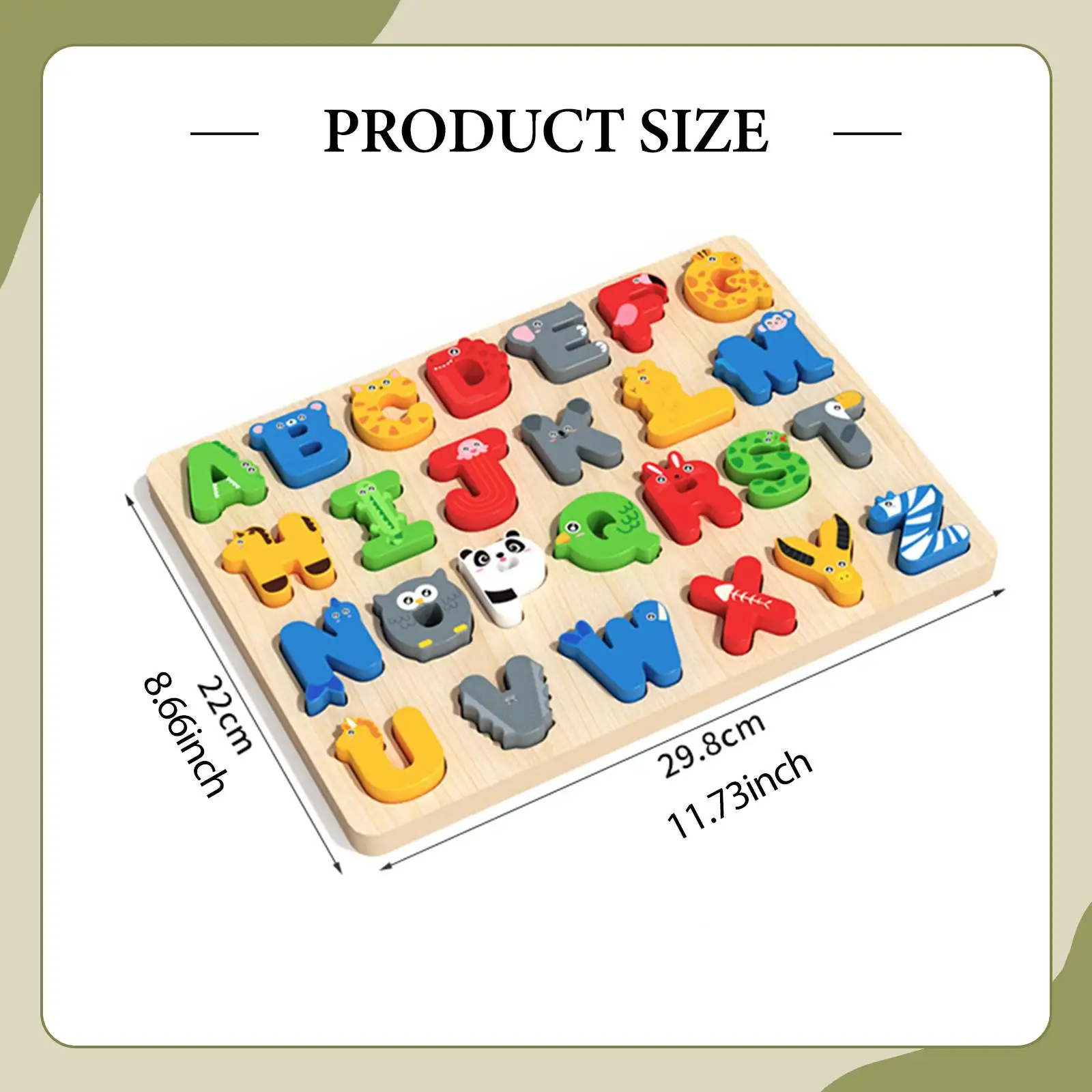 Rompecabezas del alfabeto de madera, bloques de construcción, iluminación, juguete de aprendizaje del alfabeto preescolar para viaje, tren, coche, avión, hogar