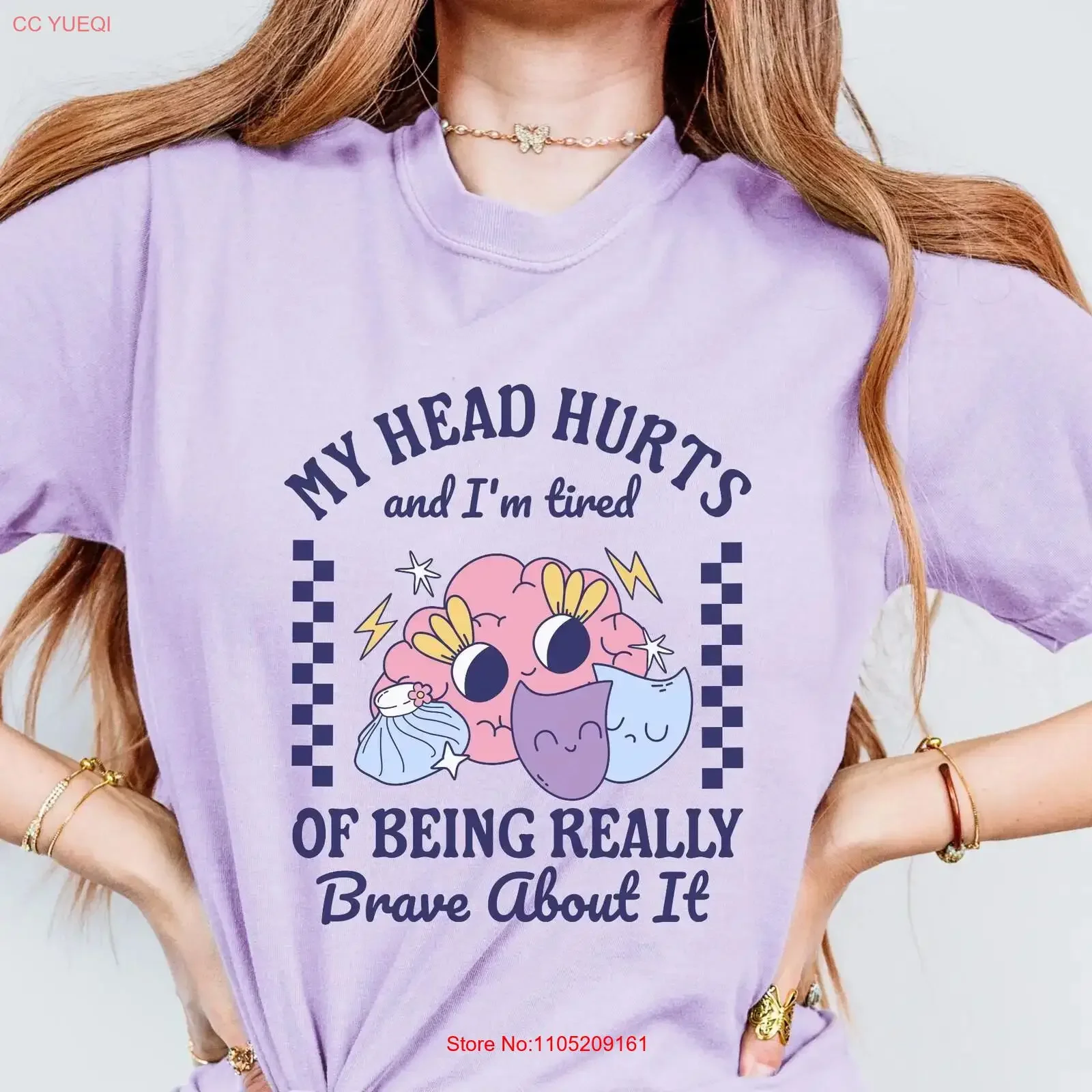 

Футболка My Head Hurts Tired Of Being Brave About IT, хроническая иллюзия, мигрень Chiari Malformation, эпилепсия, идиопатическая винтажная футболка
