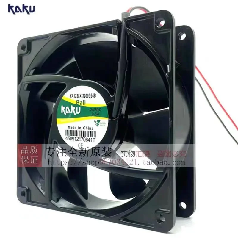 for KAKU KA1238X-3200D24B/RD-H 24V 0.5A High Temperature Alarm Cooling Fan Card Fixed