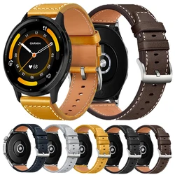 Leather Watch Strap For Garmin Venu 3 Band For Garmin Venu 2 Plus Sq 2 Forerunner 265 255 245 Music Watchband 20mm 22mm Bracelet