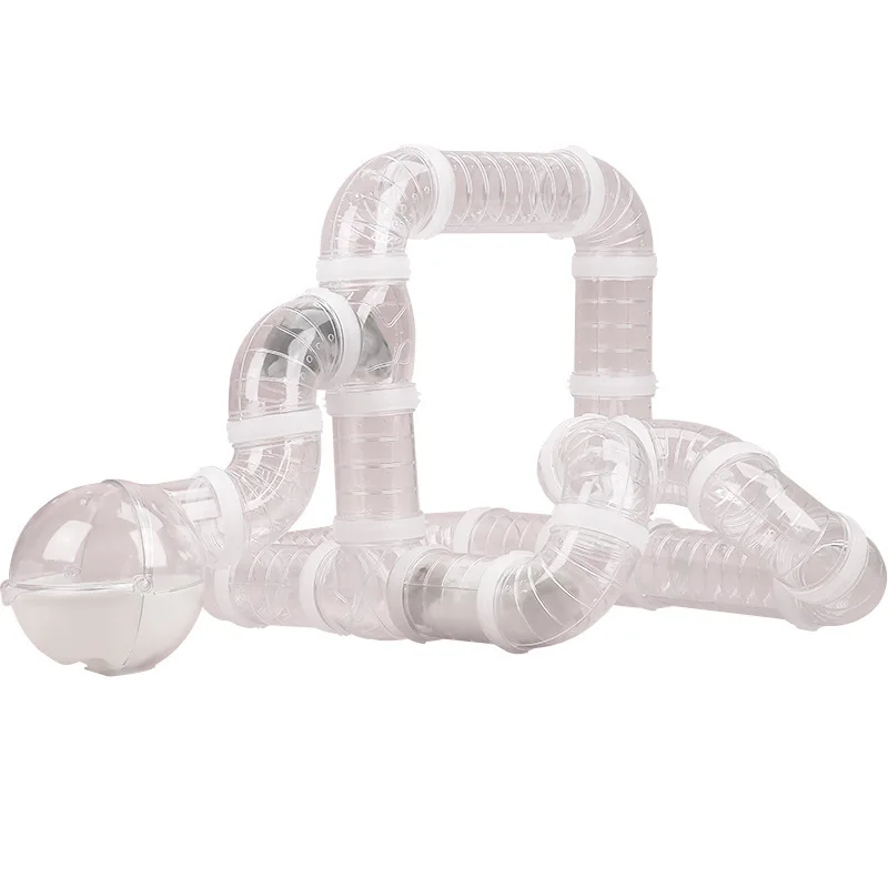 

Hamster External Tube Toy DIY Habitat Set Modular Tunnel Cage Upgrade Running Exercise Play Toy for Hamsters and Small Pets