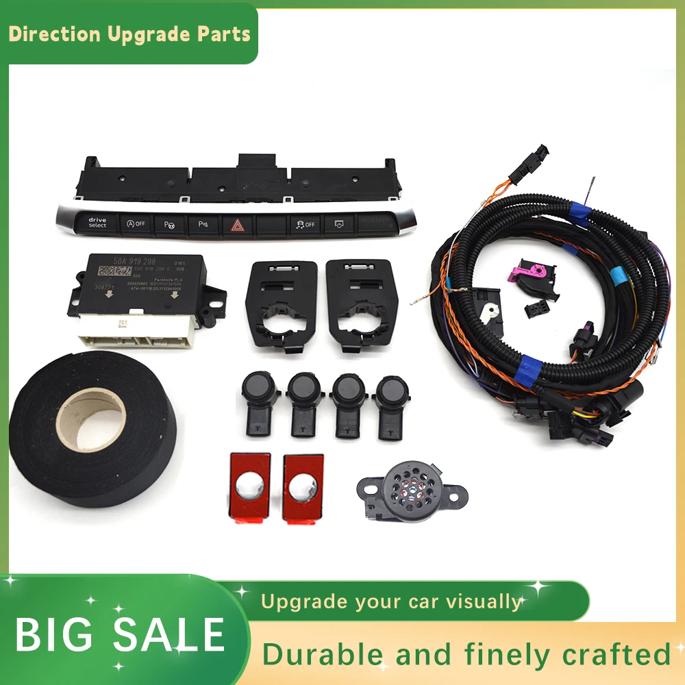 FOR Audi A3 4K upgraded to 8K PLA front and rear radar automatic parking kit with switch