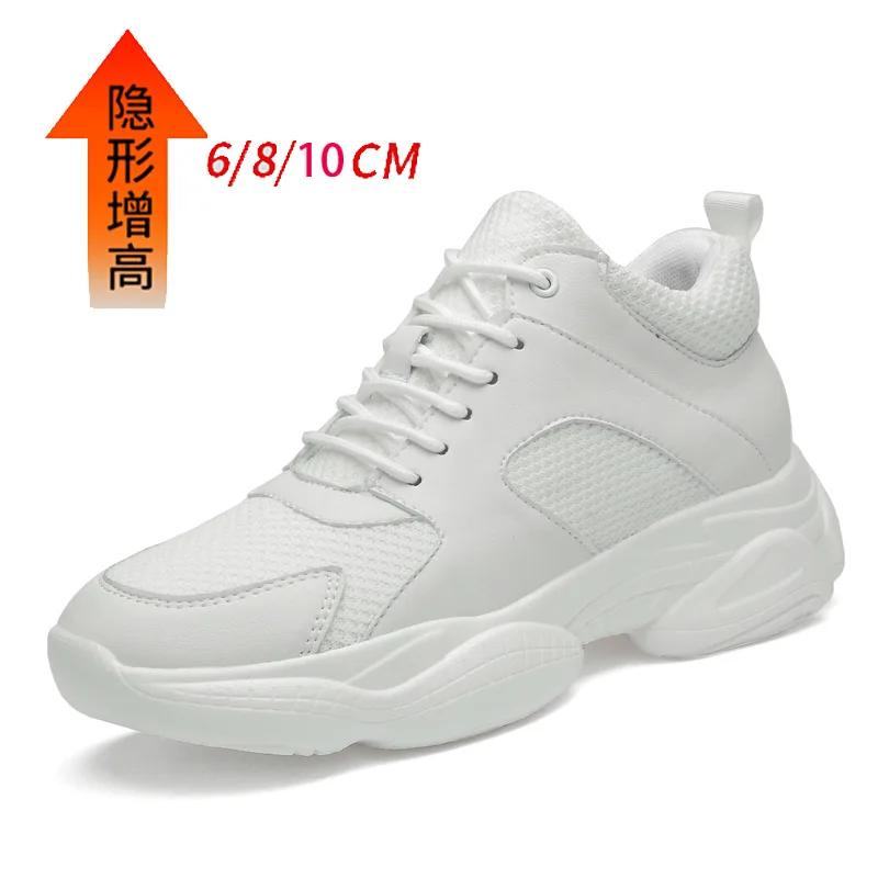 

Increasing Men Sneakers Casual Heightening Shoes 6cm 8cm 10cm Height Increase Shoes For Summer Breathable Elevator Large Size