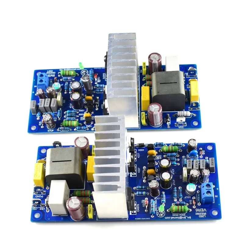 

DLHiFi 2PCS LJM L25D IRAUDAMP9 IRS2092 IRFB4020 250W*2 8ohm Top Class D HiFi Audio Amplifier Finished Board