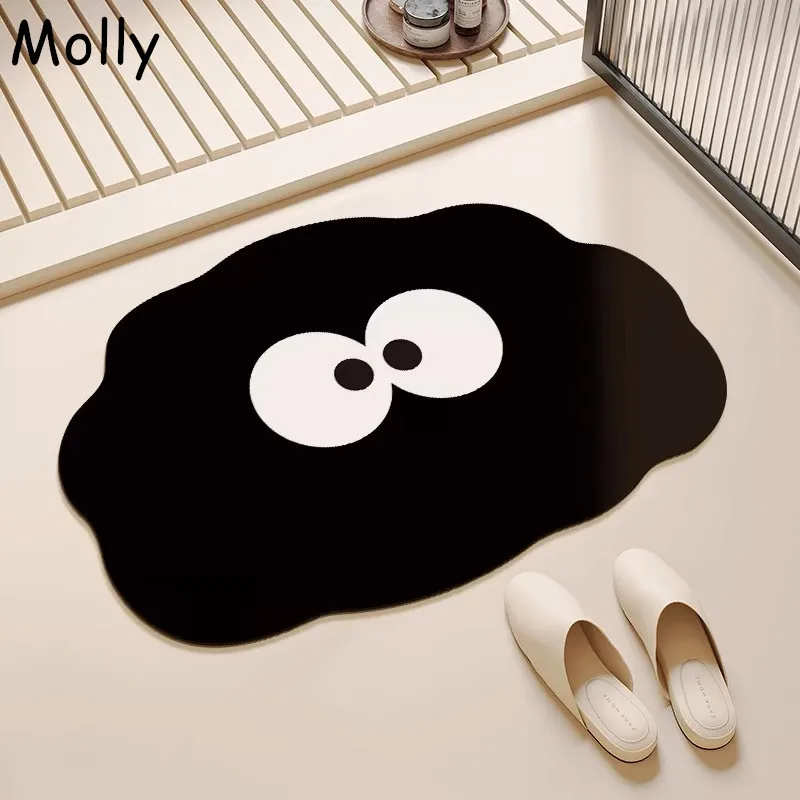 

Super Absorbent Floor Mat for Bathroom Non Slip Diatomaceous Bath Mats Fast Drying Soft Shower Tub Entrance Door Mats