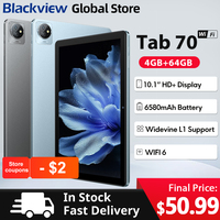 Blackview Tab 70 WIFI Tablet 10.1-inch HD+ Display 4GB 64GB 2.4G/5G WIFI 6 6580mAh Battery Android 13 tablets Pad PC