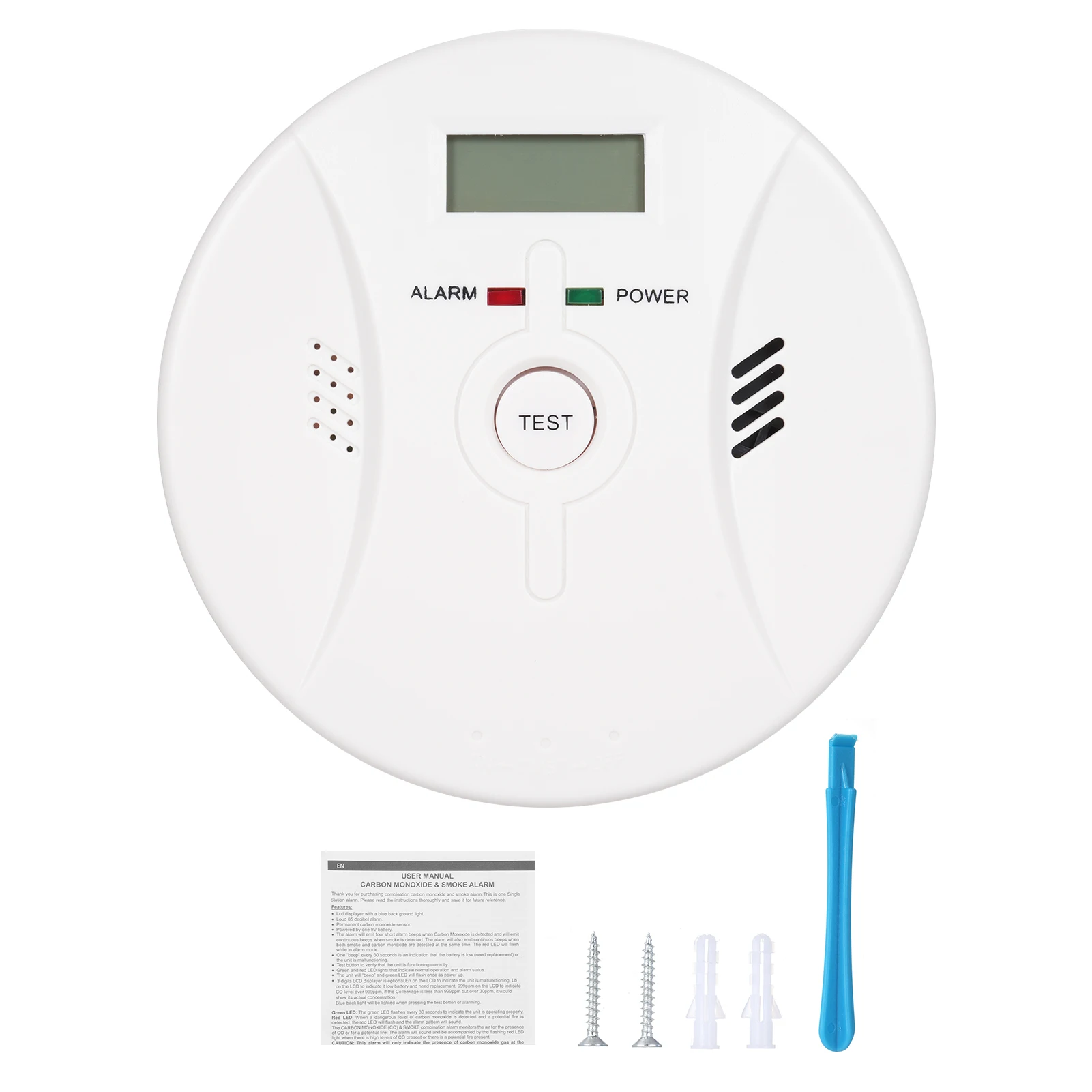 2 in 1 CO and Smoke Alarm Carbon Monoxide Detectors Smoke Detector Smoke Combination CO Alarm Fire CO for Alarm