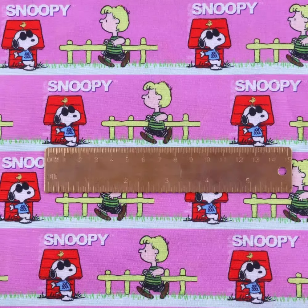 Cartoon Snoopy Dog Polyester Cotton Fabric For Sew Clothes Dress Decor DIY Patchwork Quilting Material