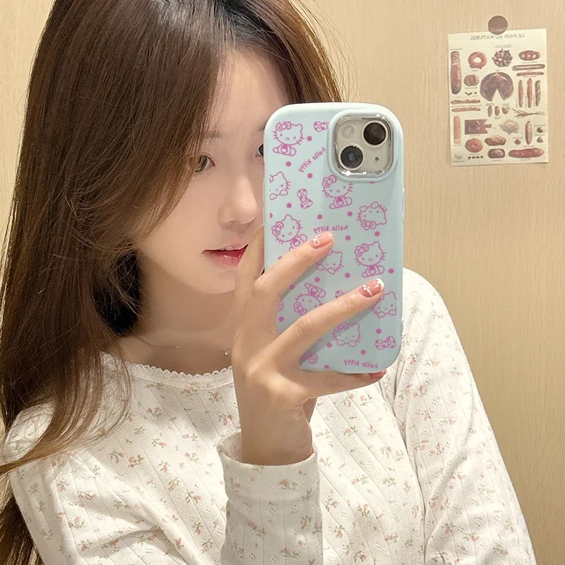 Hello Kitty Phone Case For OPPO Reno 12F 11F 7 8T 5G 6Z 5Z 7Z 8Z 6 8 4 Pro 5 Lite 5F 2Z 2F A57 A17K A17 A16 Silicone Back Cover