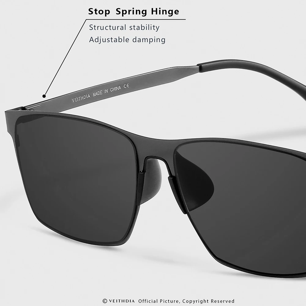 VEITHDIA Brand Designer Men\'s Sunglasses Vintage Polarized UV400 Lens Driver Sun Glasses For Male Eyewear Accessories 8226