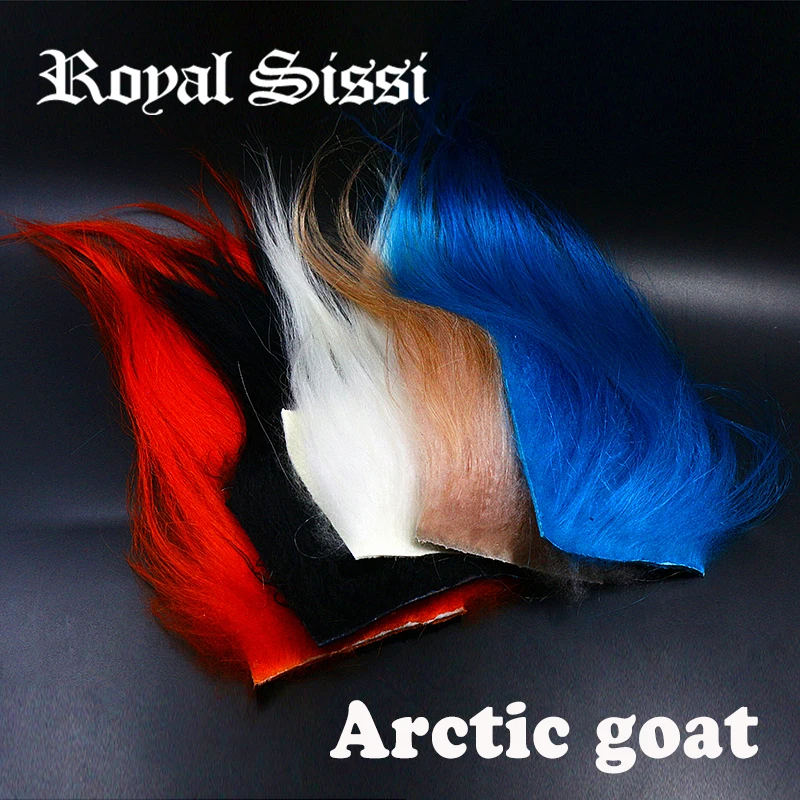 

Royal Sissi 5colors set cashmere goat long hair patches natural fly tying materials for bass pike streamer&saltwater fly pattern
