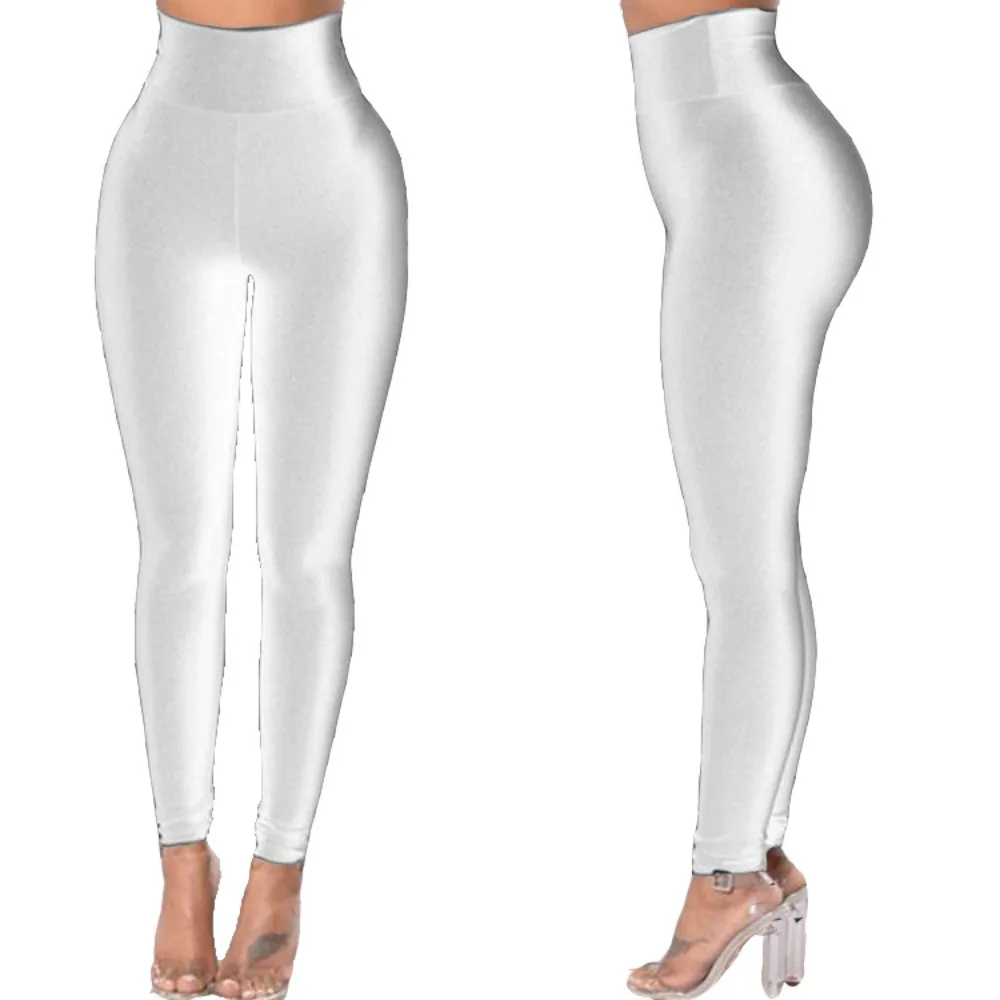 Leggings femininas de cintura alta e alta elasticidade – calças justas e emagrecedoras de secagem rápida para o verão, ioga, corrida, academia, roupas casuais