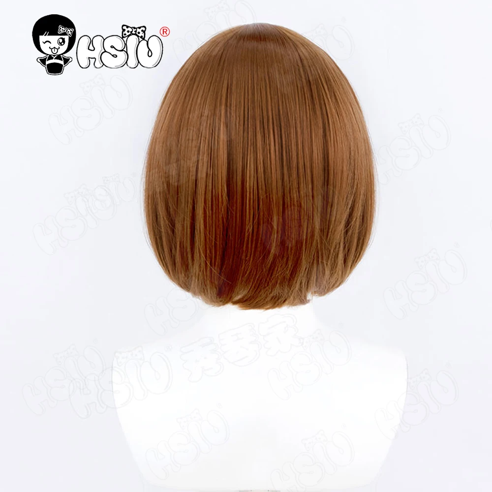 Frisk chara Parrucca Cosplay Parrucca sintetica in fibra「HSIU」30Cm Parrucca corta marrone chiaro + berretto per parrucca Parrucca di Halloween Parrucca cosplay UNDERTALE Chara