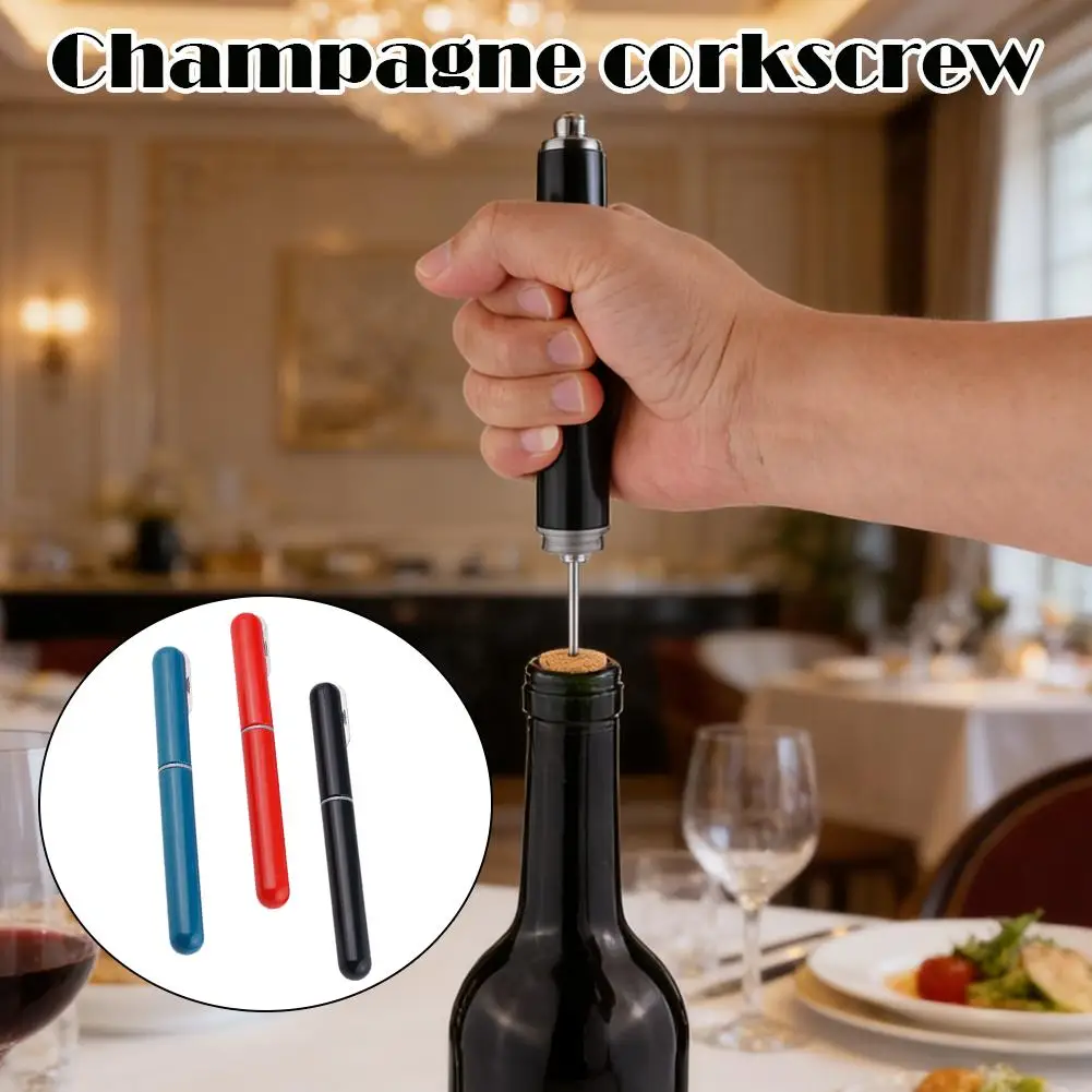 

Portable Handheld 2-in-1 Air Pressure Wine Opener with Air Pump And Cork Remover Foil Cutter Compact Desktop Cicerone for Party