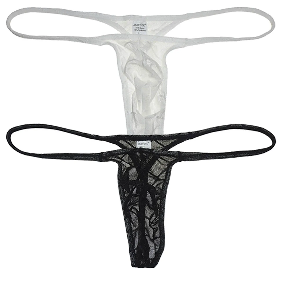 

2Pack G-string Sheer Jacquard Lace Men's Underwear Thong String Slip Pouch Sexy Male Bikini Brief Sissy Panties Sunbathing Comfy