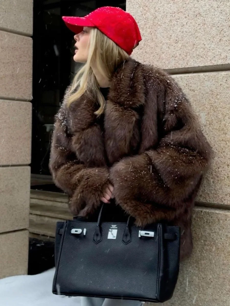 

Пальто из искусственного меха женские качественные с поясом для рождественских девушек городские нечеткие нежные застежки повседневные шикарные застежки на талии милые уютные модные