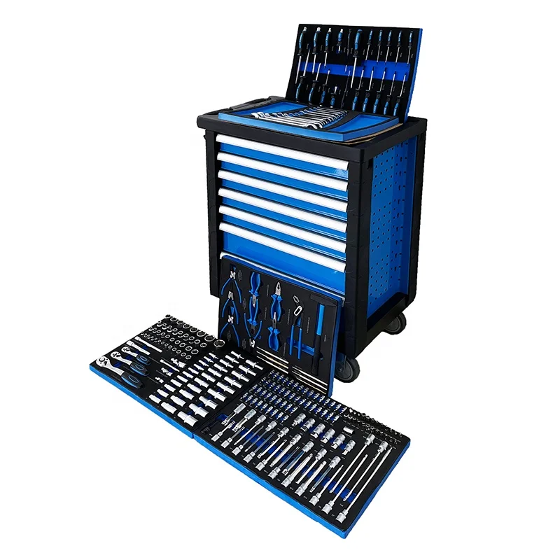 232Pcs Tool Sets Professional Mechanic Work Bench Tool Cabinet Socket Wrench Set
