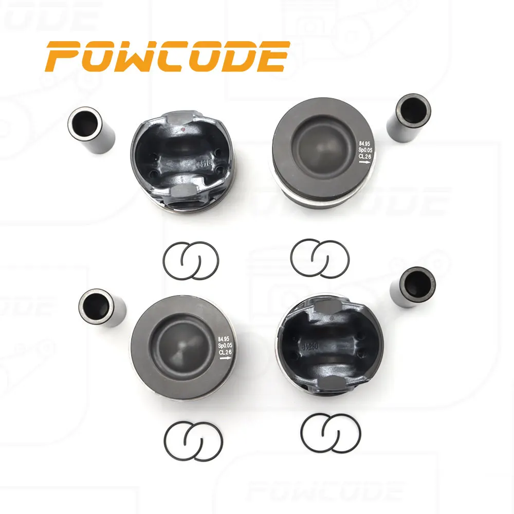 4PCS DW10FC Engine Complete Piston Kit With Piston Rings For Peugeot Citroen Opel Vauxhall 2.0 BlueHDi Diesel 1609067980
