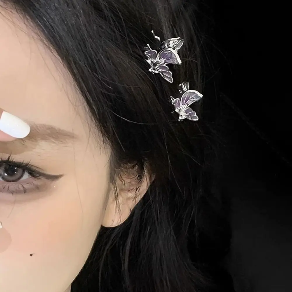 

Fashion Hollow Mini Butterfly Hair Claw Candy Color Y2k Animal Hair Clip Small Size Korean Style Butterfly Hairpin Daily