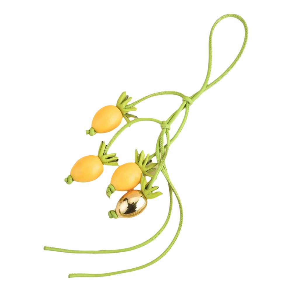 

Exquisite Leather Persimmons Bag Charm Fruit Shape Grapes Fashionable Bag Pendant Elegant All-Match Hanging Decoration Keychain