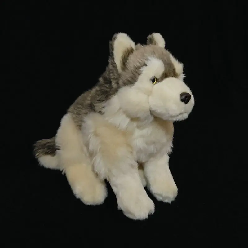 

Имитация собаки Аляски, плюшевая игрушка, маленькая собака, плюшевая игрушка, санки, кукла-собака, реалистичные животные, имитация мягкой куклы, кавайная игрушка в подарок