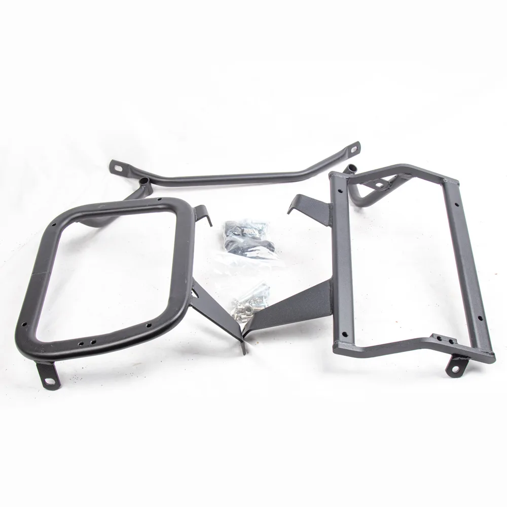 Motorcycle Side Panniers Rack Frame Top Box Case Saddlebag Bracket Pannier Stainless Steel Luggage Racks for QJMOTO X650