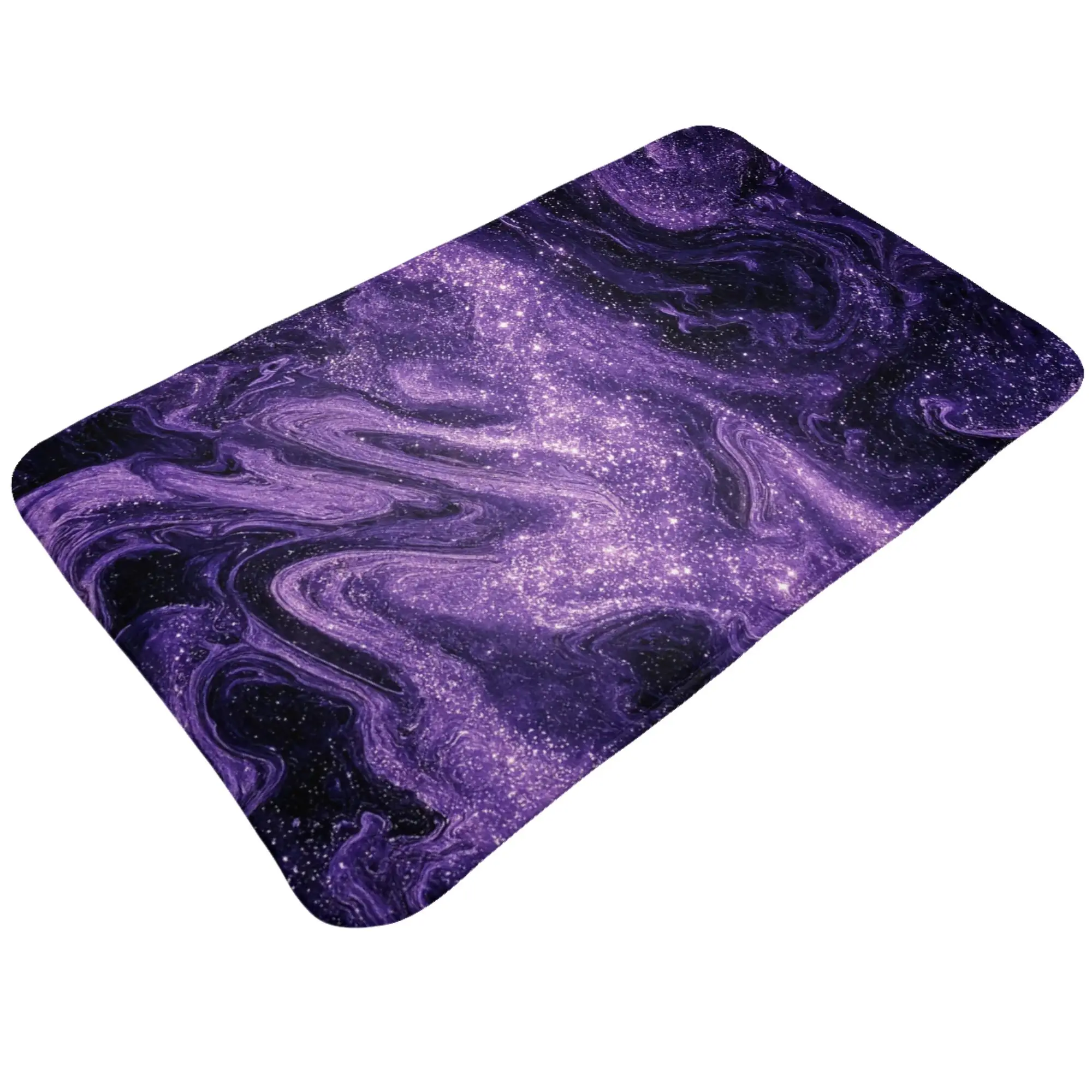 Swirling Violet Purple Smoke Texture Non-slip Doormat Bath Mat  Floor Indoor Home Decorative