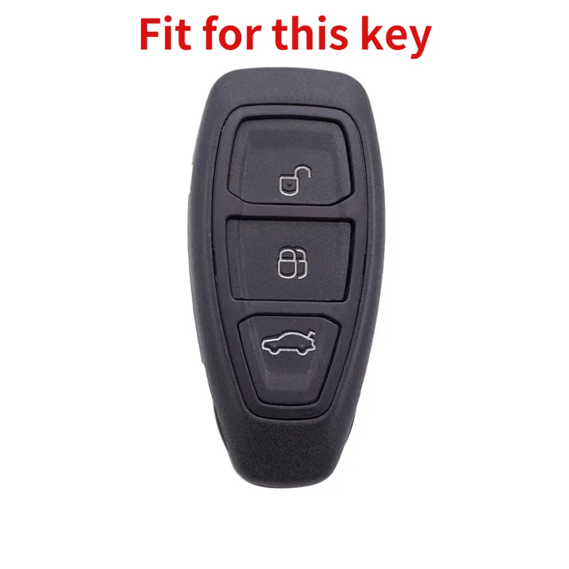 Silikonowe etui na kluczyk samochodowy do Ford Focus Fiesta 2018 2019 C-Max Kuga Escape Pilot zdalnego sterowania Protect Shell Holder Akcesoria