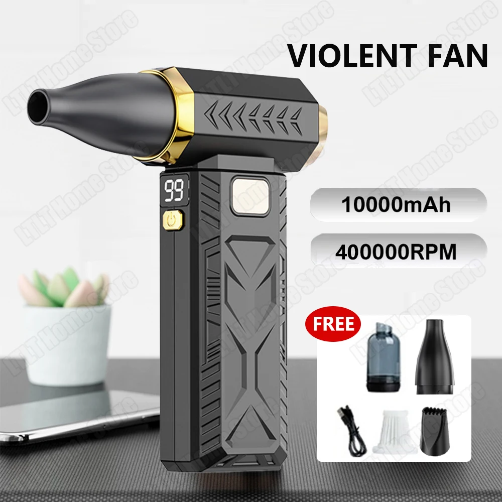 

Violent Fan 400000RPM Powerful Air Blower Vacuum Dust Cleaner Charging Strong Winds 55m/s Brushless Turbo Jet Blower Dry