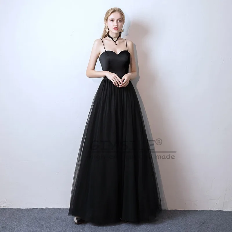 GIYSILE مخصص جديد أسود الخامس الرقبة أزياء مثير قصيرة الأكمام طويلة الحمالة اللباس عيد ميلاد حزب اللباس حزب مساء اللباس #1